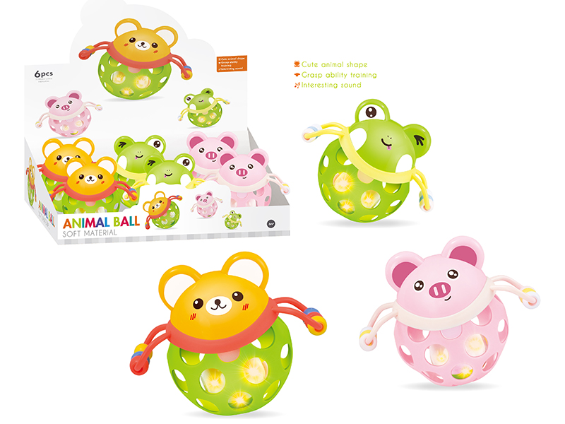 Teether Toys Animals Ball(Without Light)6pcs