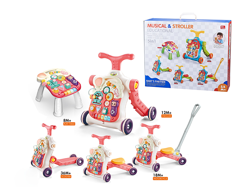 5 In 1 Baby Walker(With Water Bottle ,Push Handle)