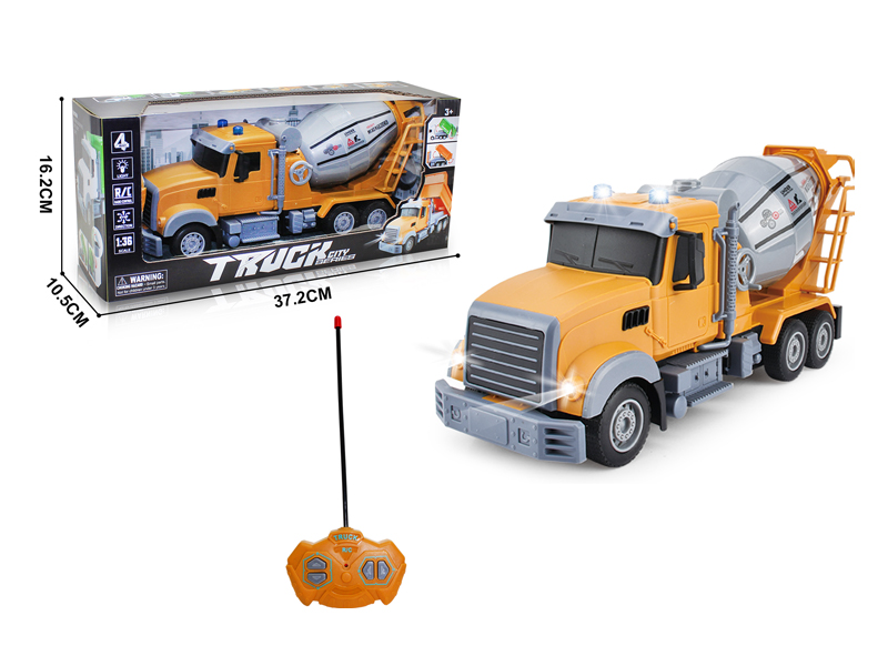 1:36 4Ch R/C Mixing Truck Long Yellow Head