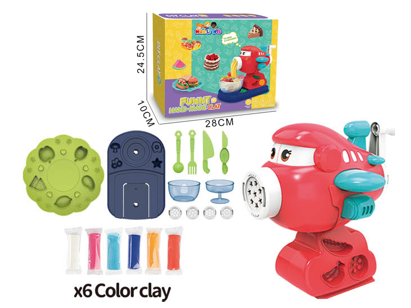 Cartoon Aircraft Colored Mud Set