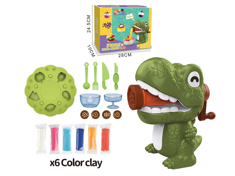 Cartoon Dinosaur Colored Mud Set