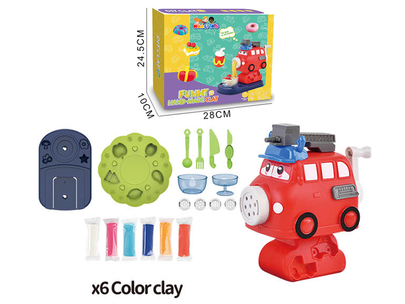 Cartoon Bus Colored Mud Set