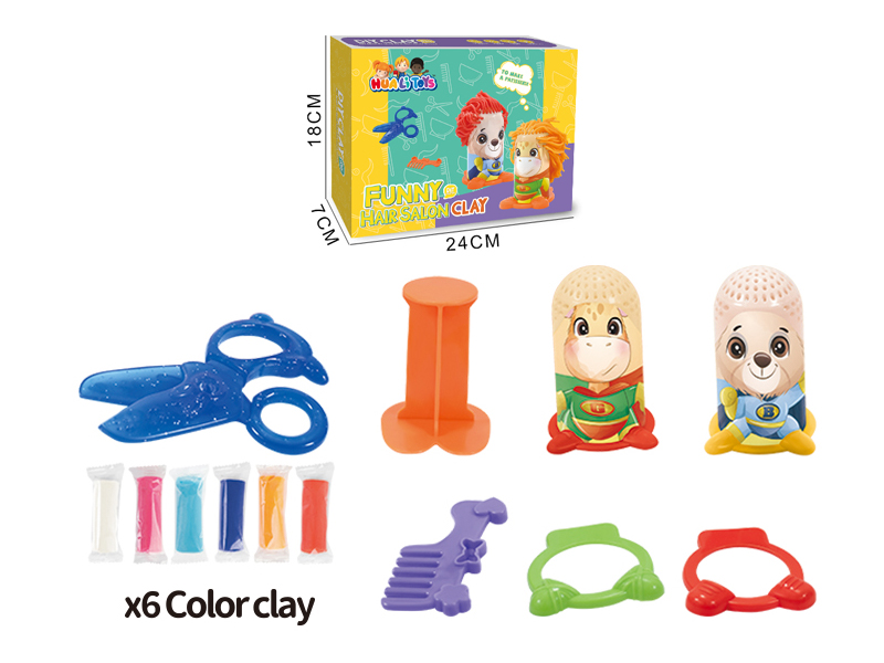 Cartoon Animals Colored Mud Set