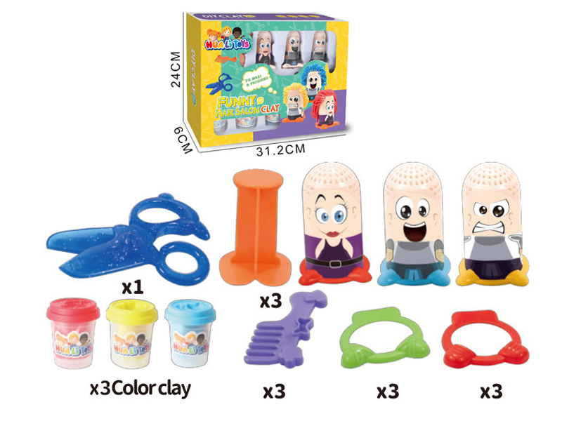 Cartoon Characters Colored Mud Set