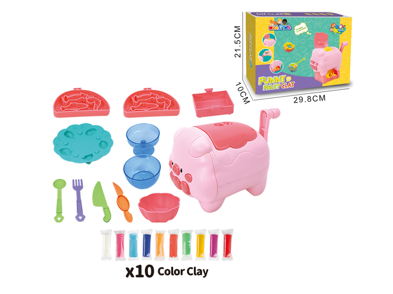 Cartoon Piglet Colored Mud Set