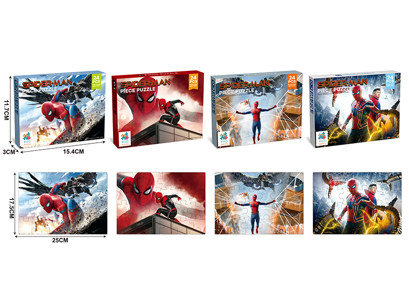 24 Pieces Spider-Man Puzzle(4 Mixed)