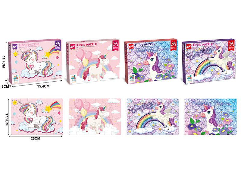 Unicorn Puzzle 24pcs(4 Mixed)