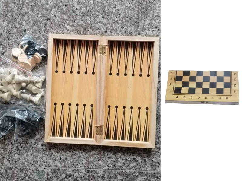 3 In 1 Wooden Chess