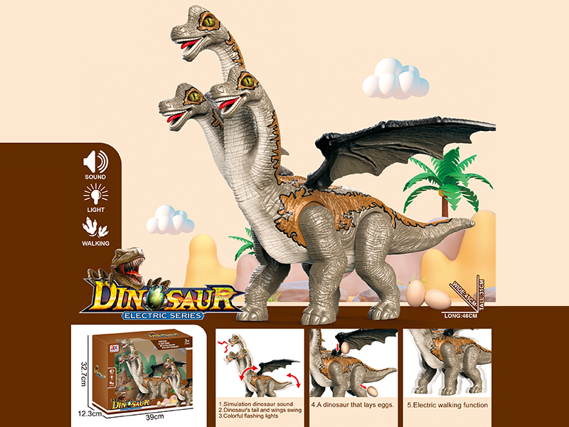 B/O Walking Three-Headed Brachiosaurus(Sound&Light)