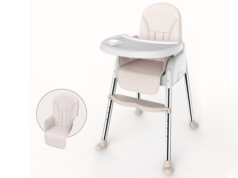 High Chair(Double-Deck Dinner Plate) + PU Leather Cushion