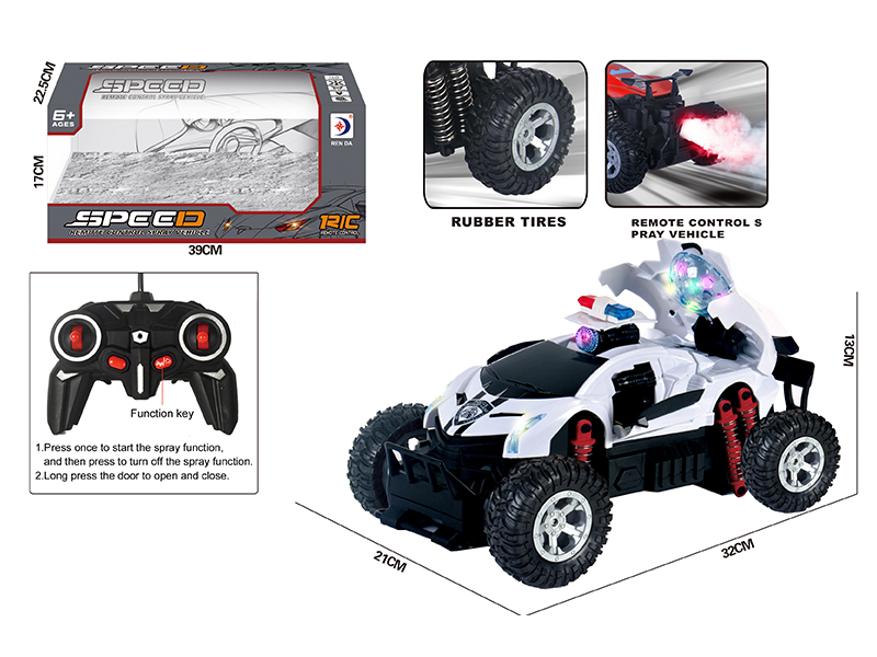 R/C High Speed Spray Police Car