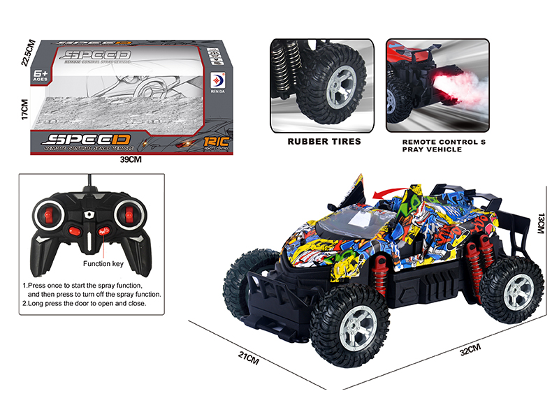 R/C High Speed Spray Graffiti Car