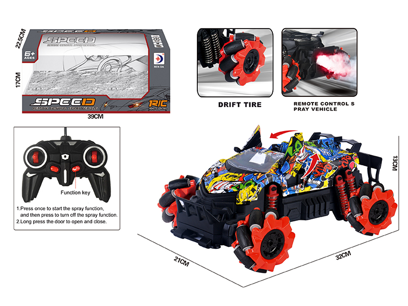 R/C Traversing Spray Graffiti Car