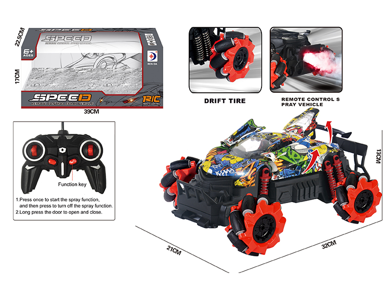 R/C Traversing Spray Graffiti Car