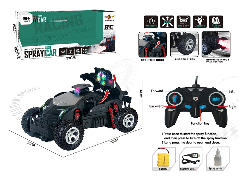 One Button Door Opening High-Speed Spray Remote Control Car