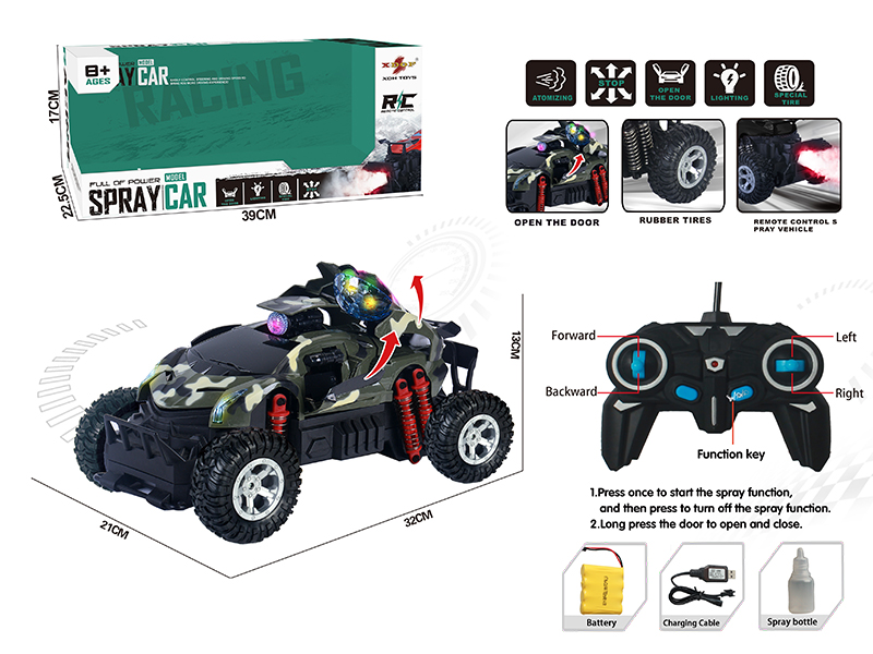 One Button Door Opening High-Speed Spray Remote Control Car