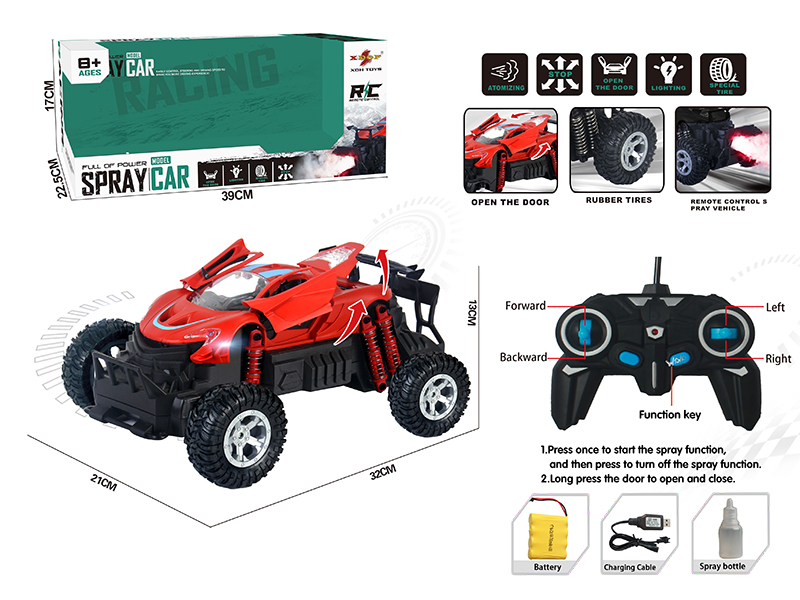 One Button Door Opening High-Speed Spray Remote Control Car