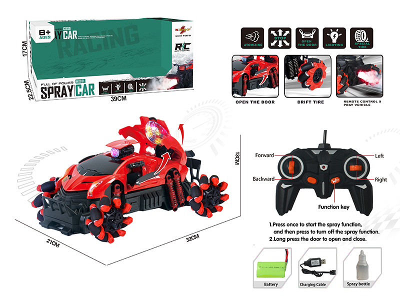 One Button Three Door Opening Drift Spray Remote Control Car