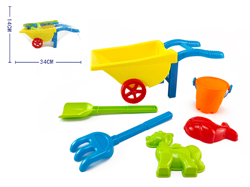 Beach Toy Cart Set 6pcs