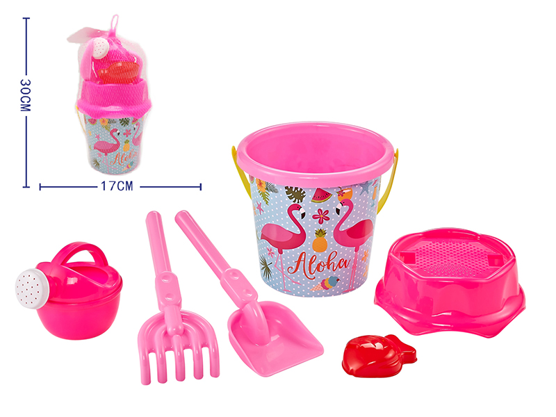 Flamingo Sand Bucket Set 6pcs