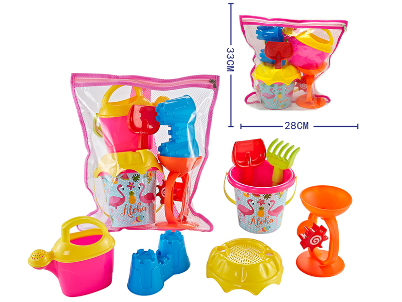Flamingo Sand Bucket Set 7pcs