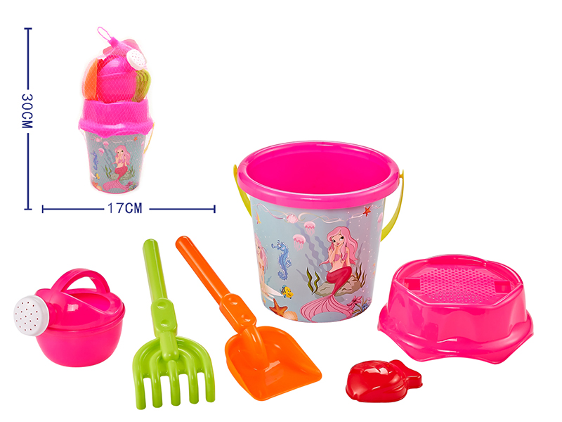 Mermaid Sand Bucket Set 6pcs