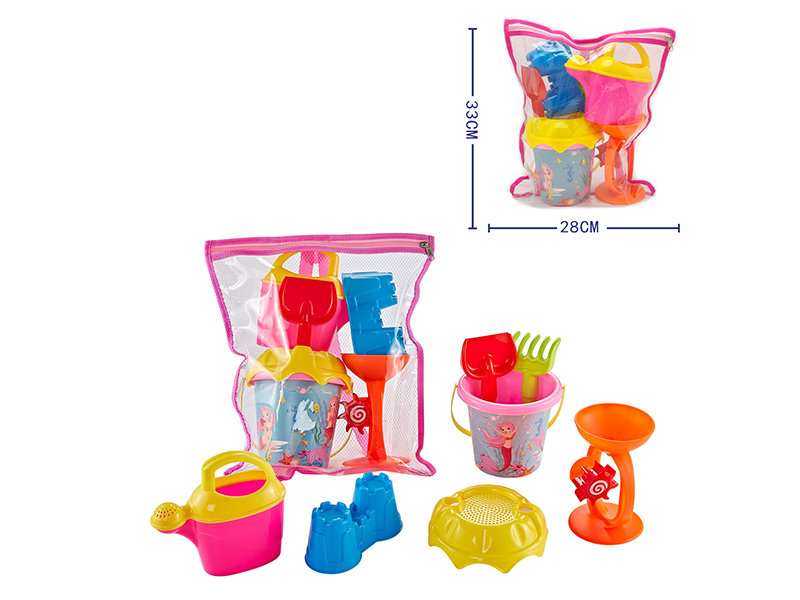 Mermaid Sand Bucket Set 7pcs