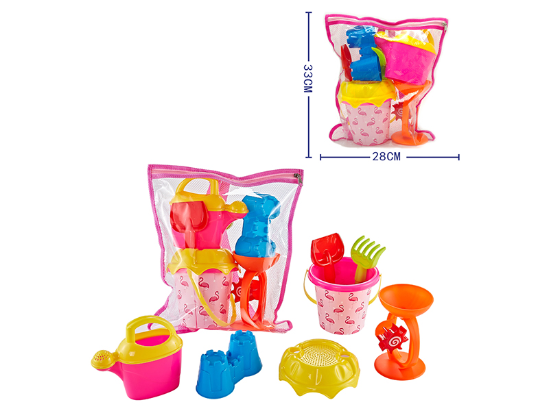 Flamingo Sand Bucket Set 7pcs