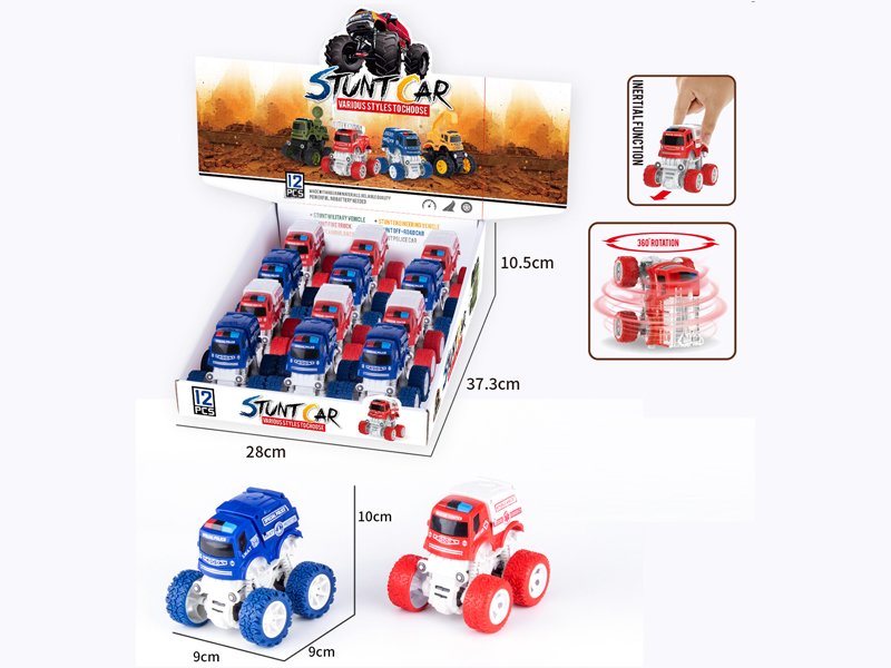 12Pcs Dual Friction Stunt Off Road Vehicle (Explosion-Proof Rescue Vehicle)