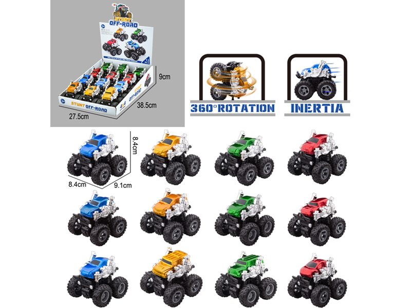 12Pcs Dual Friction Stunt Bigfoot Monster (Modified Vehicle)