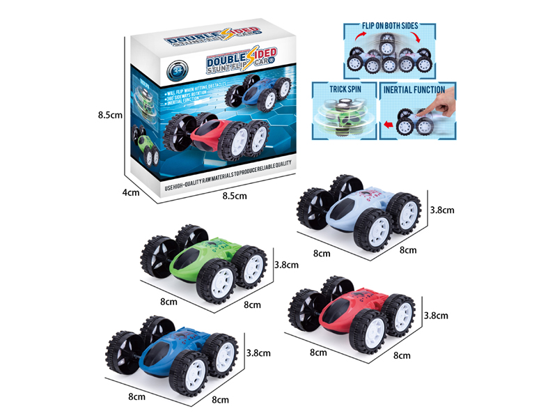 Dual Friction Stunt Rotating Double-Sided Car