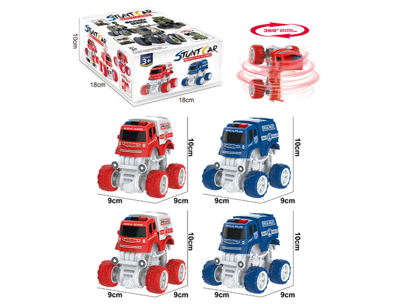 4Pcs Dual Friction Stunt Off Road Vehicle (Explosion-Proof Rescue Vehicle)