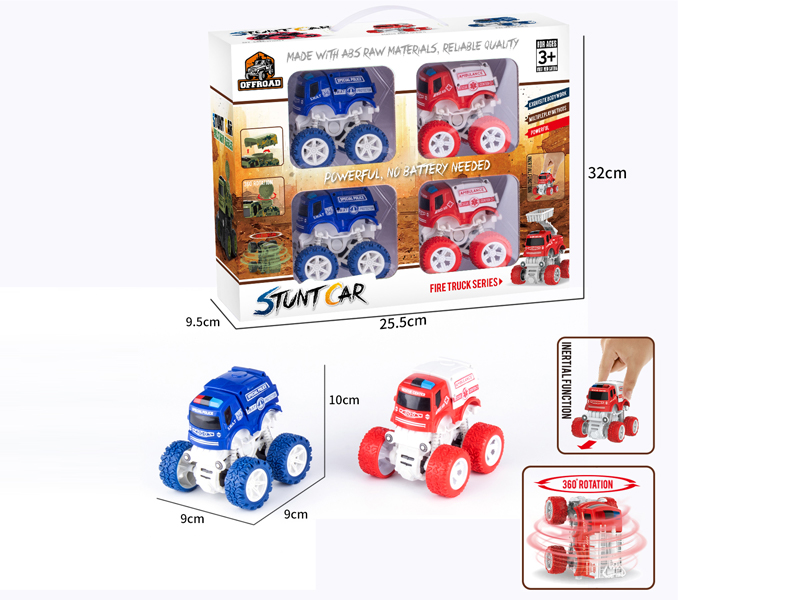 4Pcs Dual Friction Stunt Off Road Vehicle (Explosion-Proof Rescue Vehicle)