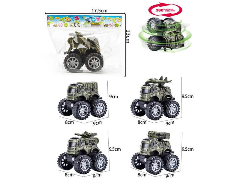 Friction Stunt Military Vehicle