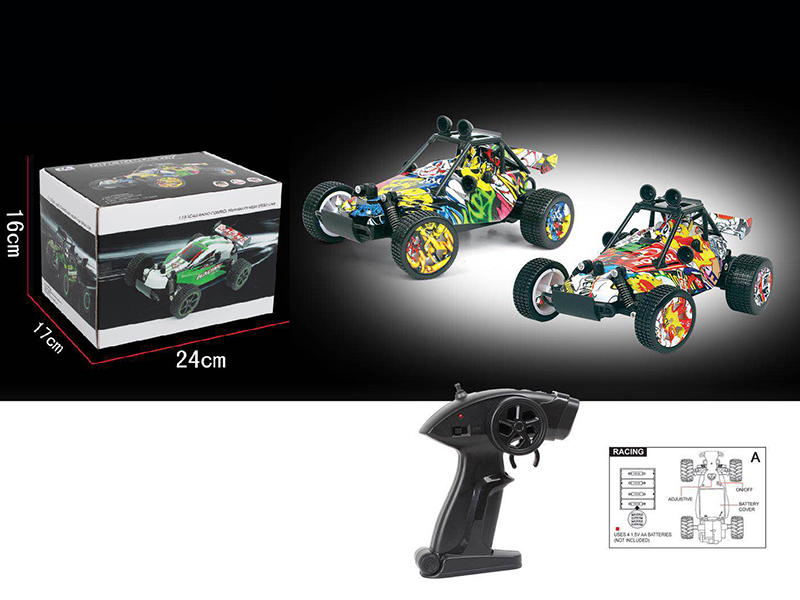 1:18 2.4G 4CH R/C Graffiti High-Speed Racing Car(Not Included Battery)