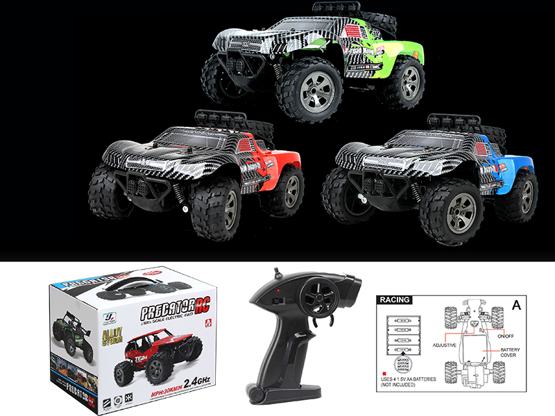 1:18 2.4G 4-Channel Remote Control High-Speed Racing Car(Not Included Battery)