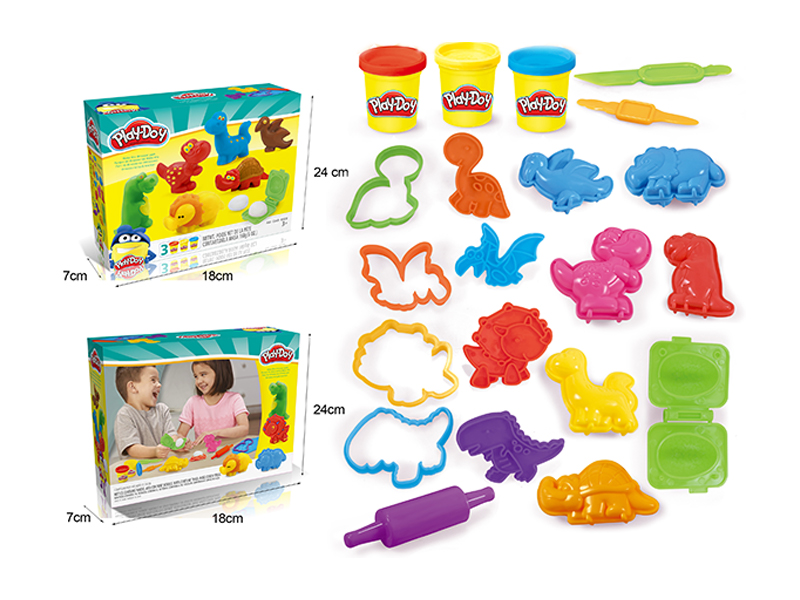 Dinosaur Model Colored Mud Set