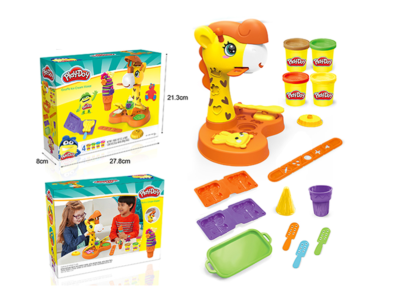 Giraffe Ice Cream Machine Colored Mud Set