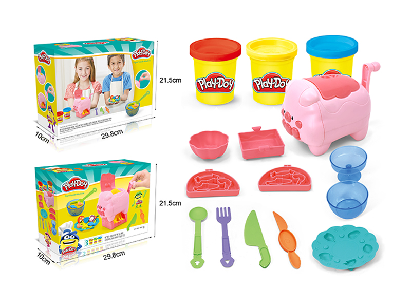 Cartoon Pig Colored Mud Set
