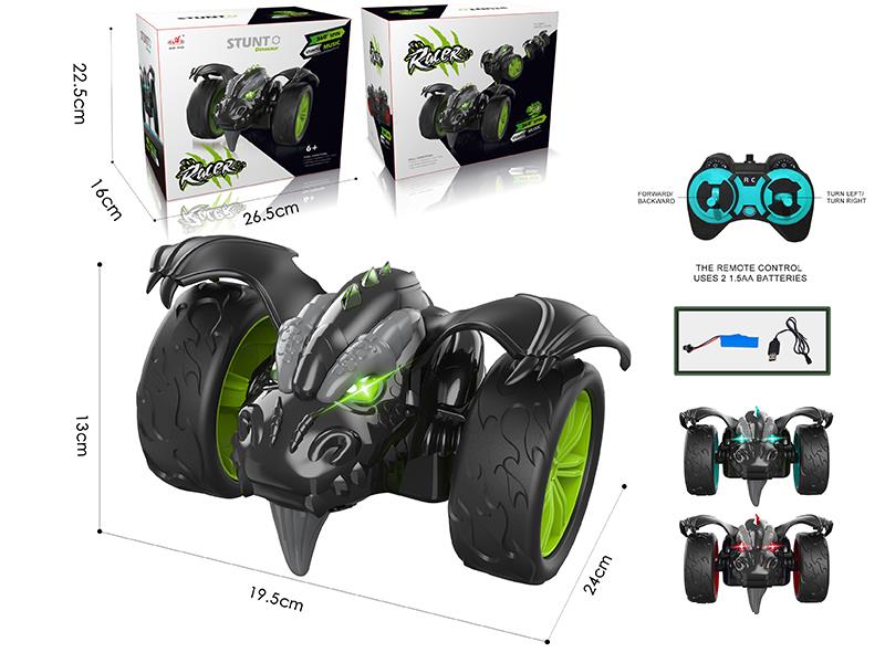 Remote Control 2-Wheel Stunt Dinosaur Car