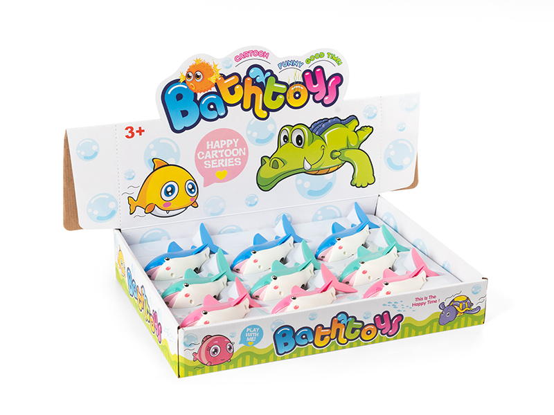 9pcs Wind Up Swimming Whale Shark With BB Whistle