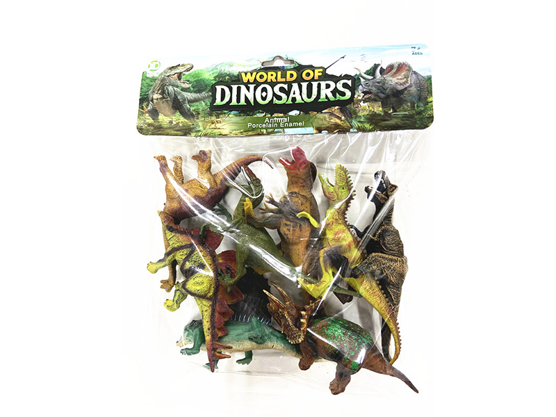 8Pcs Ordinary Hollow Dinosaur Set