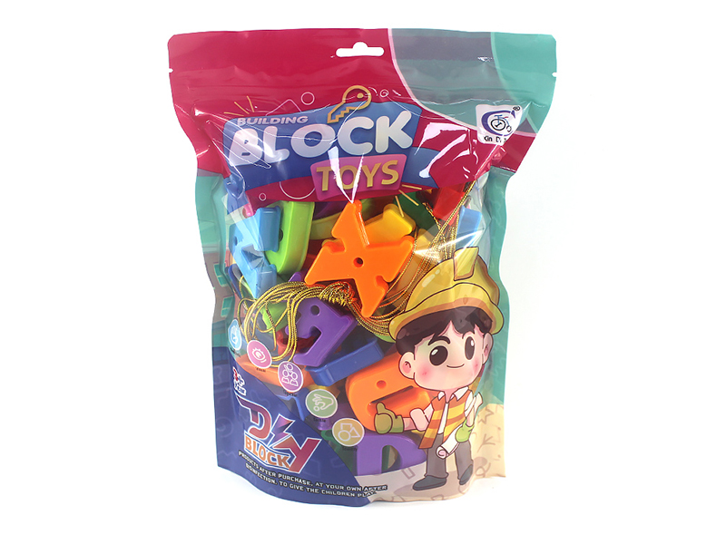 Threading  Alphabet Building Blocks 52pcs