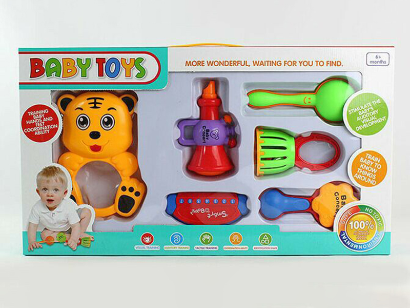 Tiger Timbrel Baby Rattle Set 6pcs