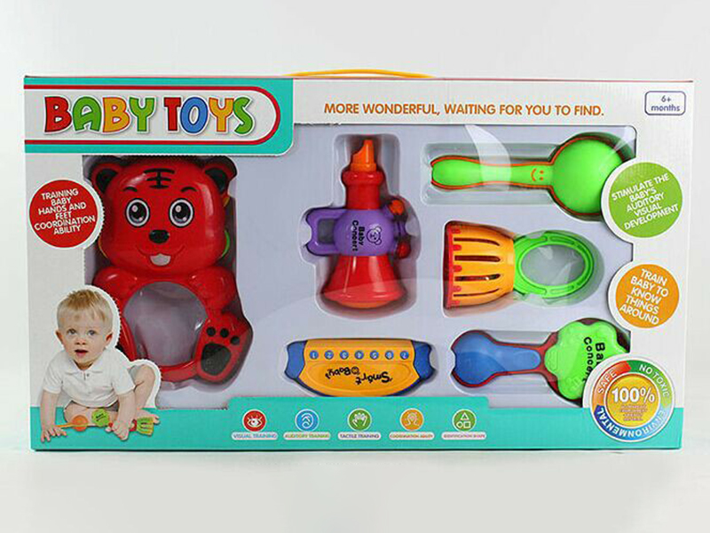 Tiger Timbrel Baby Rattle Set 6pcs