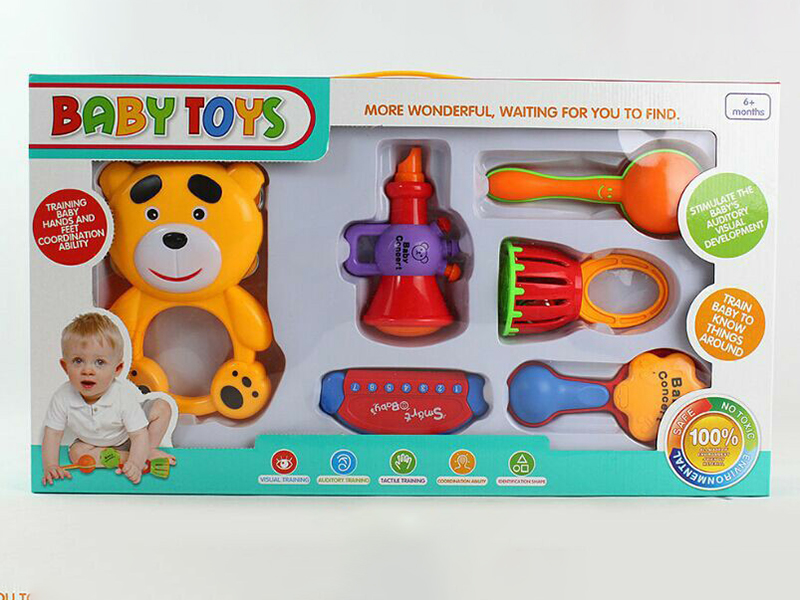 Bear Timbrel Baby Rattle Set 6pcs
