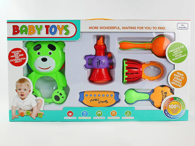 Bear Timbrel Baby Rattle Set 6pcs