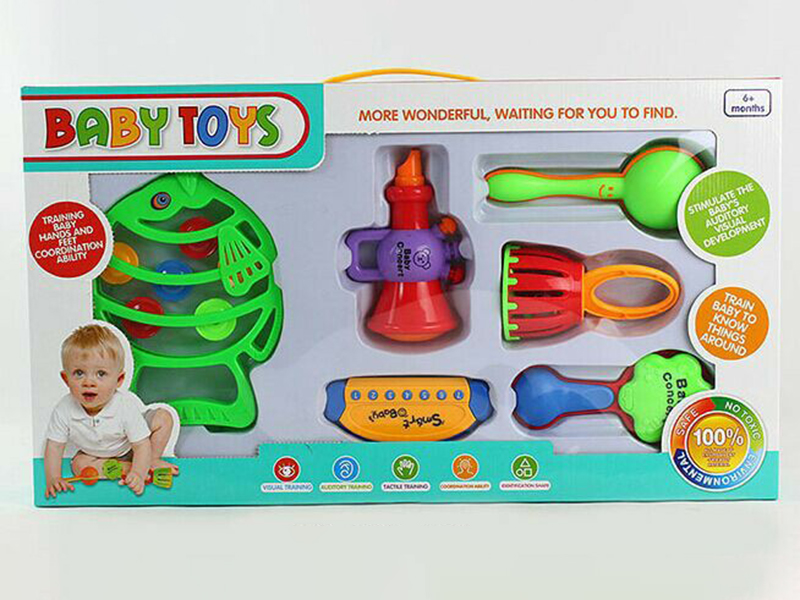 Fish Shaped Timbrel Rattle Set 6pcs