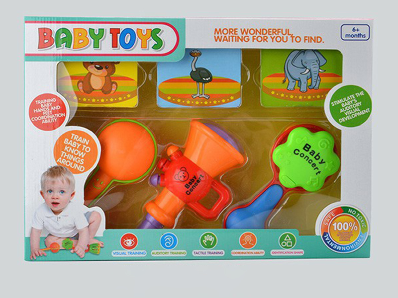 Sand Hammer,Trumpet,Hand Clapper + 12 Cards