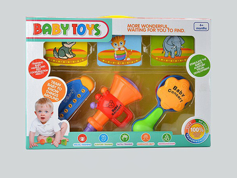 Harmonica,Trumpet,Hand Clapper + 12 Cards